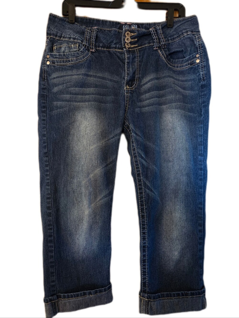 Angels Embellished Cropped Jeans Y2K 90's  Size 12